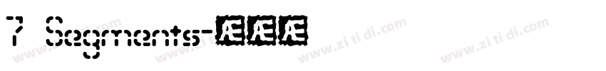 7 Segments字体转换